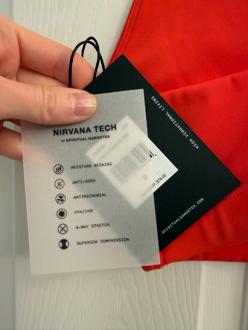 Spiritual Gangster Nirvana Venus Longline Bra | Red Horizon Racerback Sports Bra - Picture 10 of 11